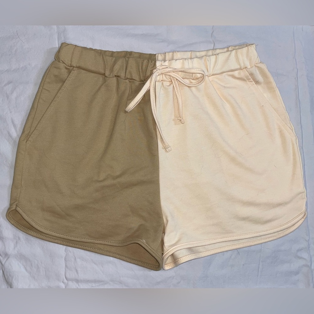 SHEIN | Two Tone Knot Front Track Shorts | Size M